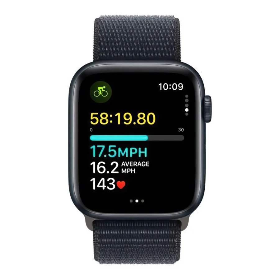 Apple Watch SE 2 GPS 44mm Midnight Aluminium Case with Midnight Sport Loop (MREA3)