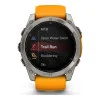 Garmin Fenix 8 51mm AMOLED Sapphire Titanium w. Spark Orange/Graphite Silicone Band (010-02905-10/11/53)