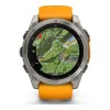 Garmin Fenix 8 51mm AMOLED Sapphire Titanium w. Spark Orange/Graphite Silicone Band (010-02905-10/11/53)