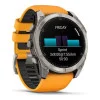 Garmin Fenix 8 51mm AMOLED Sapphire Titanium w. Spark Orange/Graphite Silicone Band (010-02905-10/11/53)