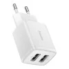 Baseus Compact 2xUSB 10.5W 2.1A White (CCXJ010202)