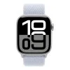 Apple Watch Series 10 GPS 42mm Silver Aluminum Case w. Blue Cloud Sport Loop (MWWD3)