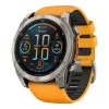 Garmin Fenix 8 51mm AMOLED Sapphire Titanium w. Spark Orange/Graphite Silicone Band (010-02905-10/11/53)