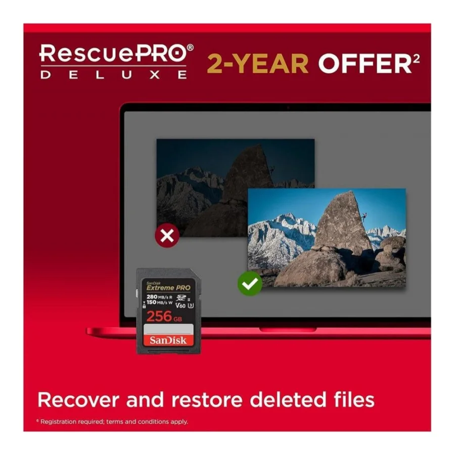 SanDisk 256 GB SDXC Extreme Pro UHS-II U3 V60 Class 10 (SDSDXEP-256G-GN4IN)