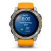 Garmin Fenix 8 51mm AMOLED Sapphire Titanium w. Spark Orange/Graphite Silicone Band (010-02905-10/11/53)