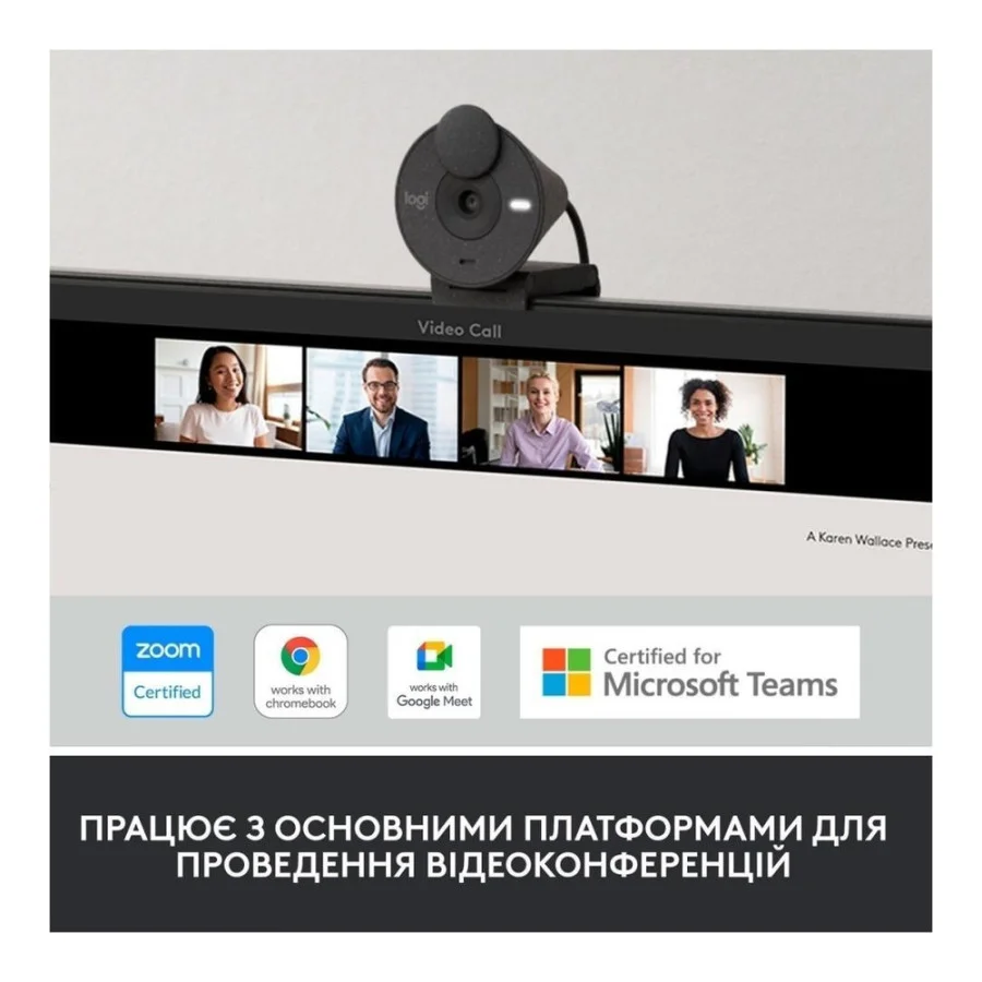 Logitech Brio 300 FHD Graphite (960-001436, 960-001437)