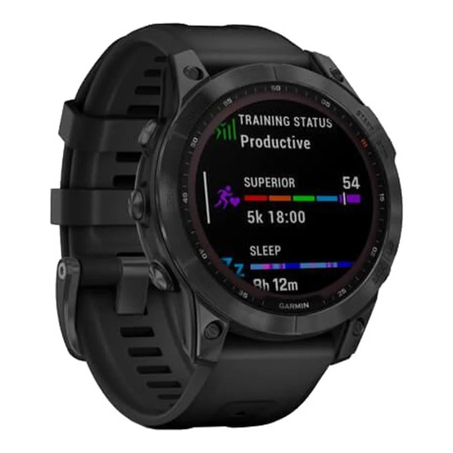 Garmin Fenix 7 Solar Slate Gray with Black Band (010-02540-10/11)