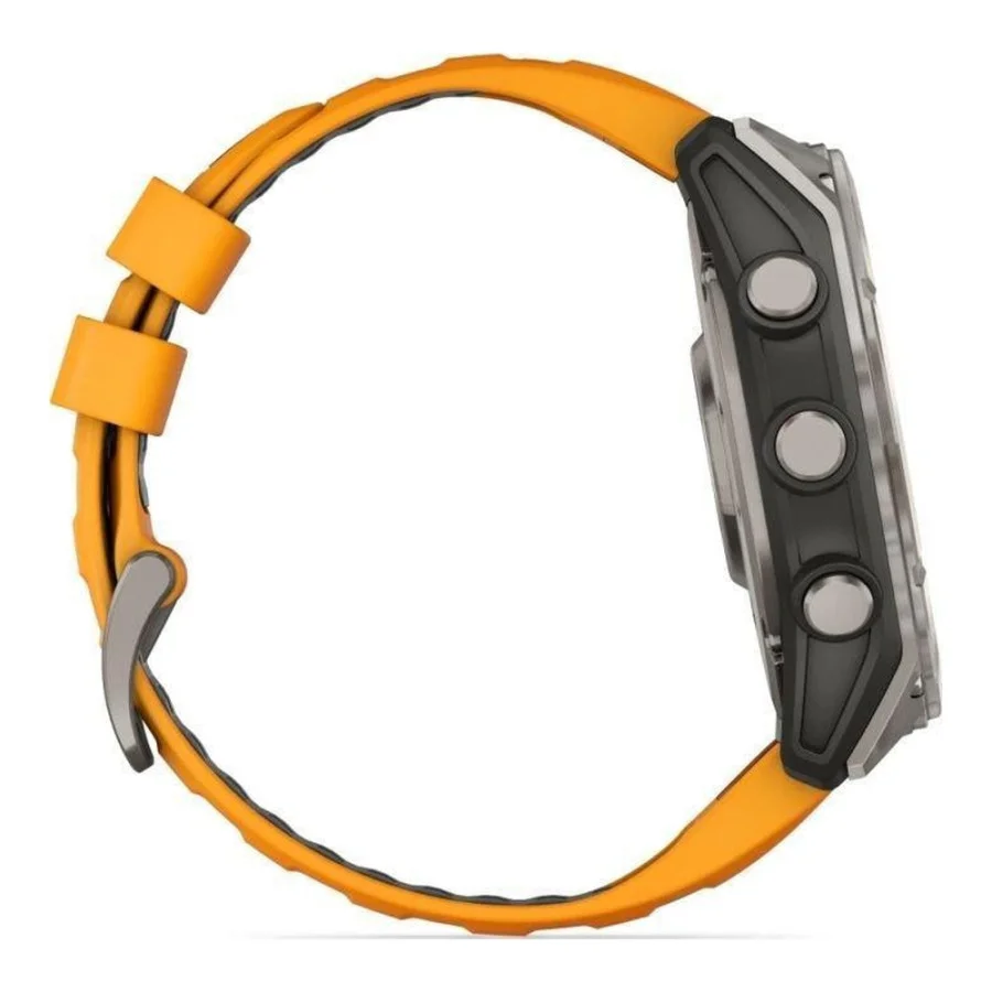 Garmin Fenix 8 51mm AMOLED Sapphire Titanium w. Spark Orange/Graphite Silicone Band (010-02905-10/11/53)
