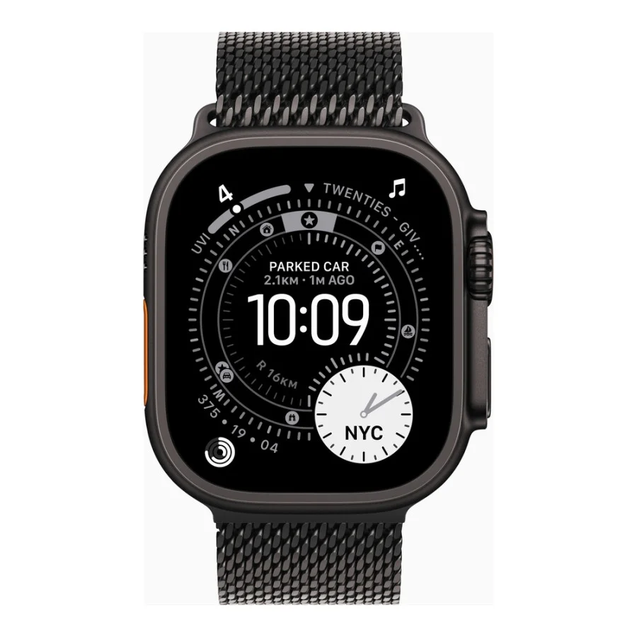 Apple Watch Ultra 3 GPS + Cellular 49mm Black Tit. Case w. Black Tit. Milanese Loop - Small (MF1N4)