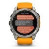 Garmin Fenix 8 51mm AMOLED Sapphire Titanium w. Spark Orange/Graphite Silicone Band (010-02905-10/11/53)
