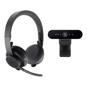 Logitech Brio 4K Webcam & Zone Wireless Headset (991-000344)