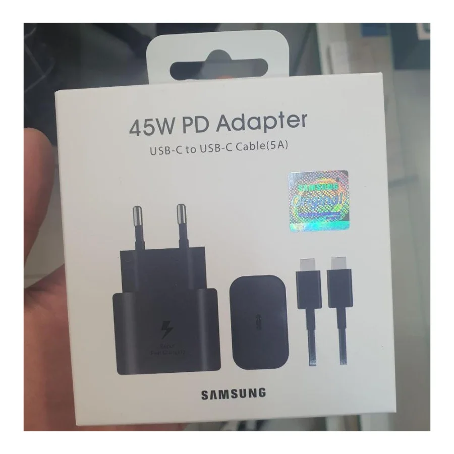 Samsung 45W Travel Adapter (with Type-C cable) Black (EP-TA845XBE) (EU)