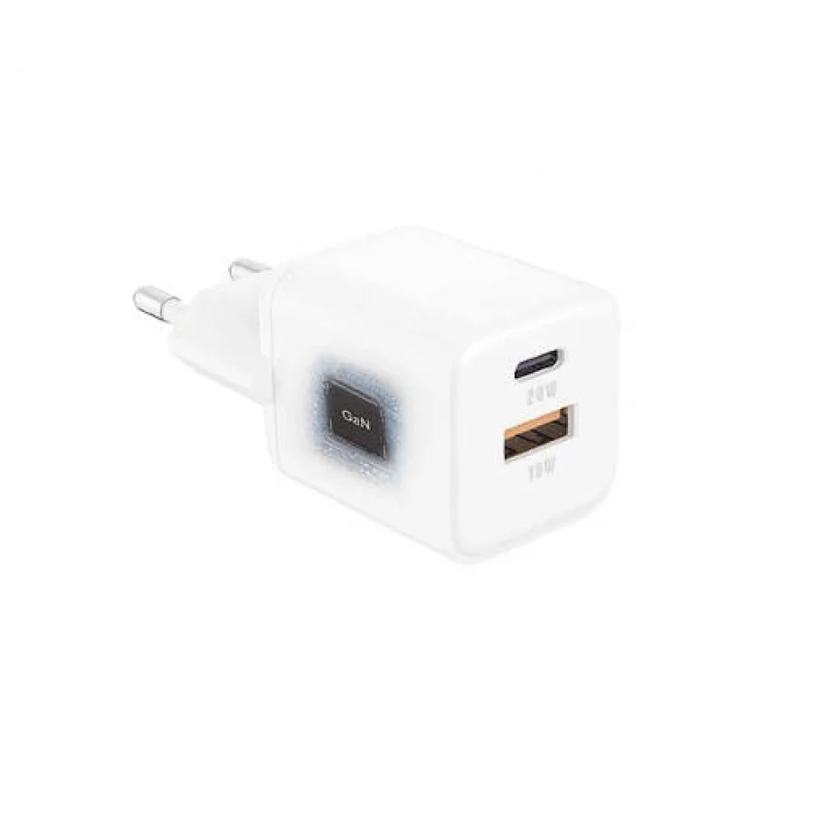 SENTEO Z-22 USB+USB-C 3A GaN PD 20W white