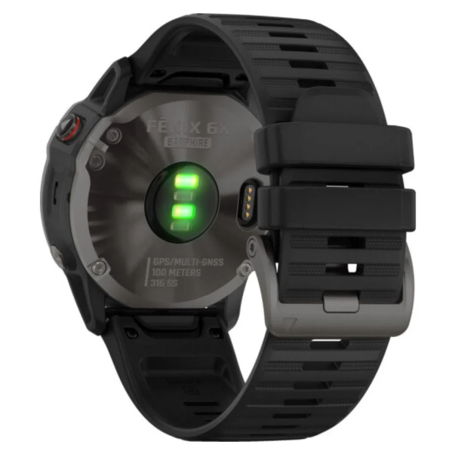 Garmin Fenix 6X Pro Sapphire Carbon Grey DLC with Black Band (010-02157-11/10)