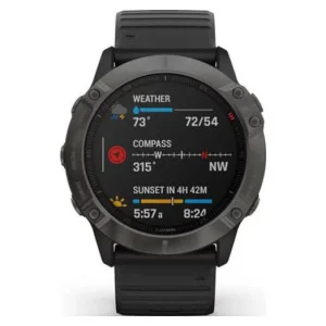 Garmin Fenix 6X Pro Sapphire Carbon Grey DLC with Black Band (010-02157-11/10)