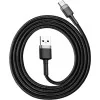 Baseus USB Cabel to USB-C Cafule 1m Grey/Black (CATKLF-BG1)
