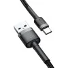Baseus USB Cabel to USB-C Cafule 1m Grey/Black (CATKLF-BG1)