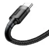 Baseus USB Cabel to USB-C Cafule 1m Grey/Black (CATKLF-BG1)
