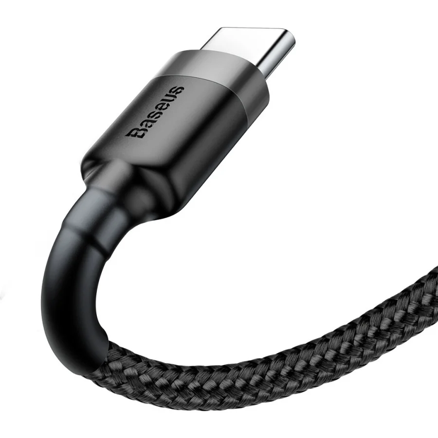 Baseus USB Cabel to USB-C Cafule 1m Grey/Black (CATKLF-BG1)
