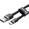 Baseus USB Cabel to USB-C Cafule 1m Grey/Black (CATKLF-BG1)