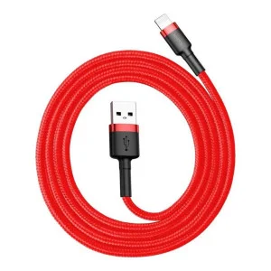 Baseus cafule Cable USB For lightning 2.4A 1M Red+Red (CALKLF-B09)