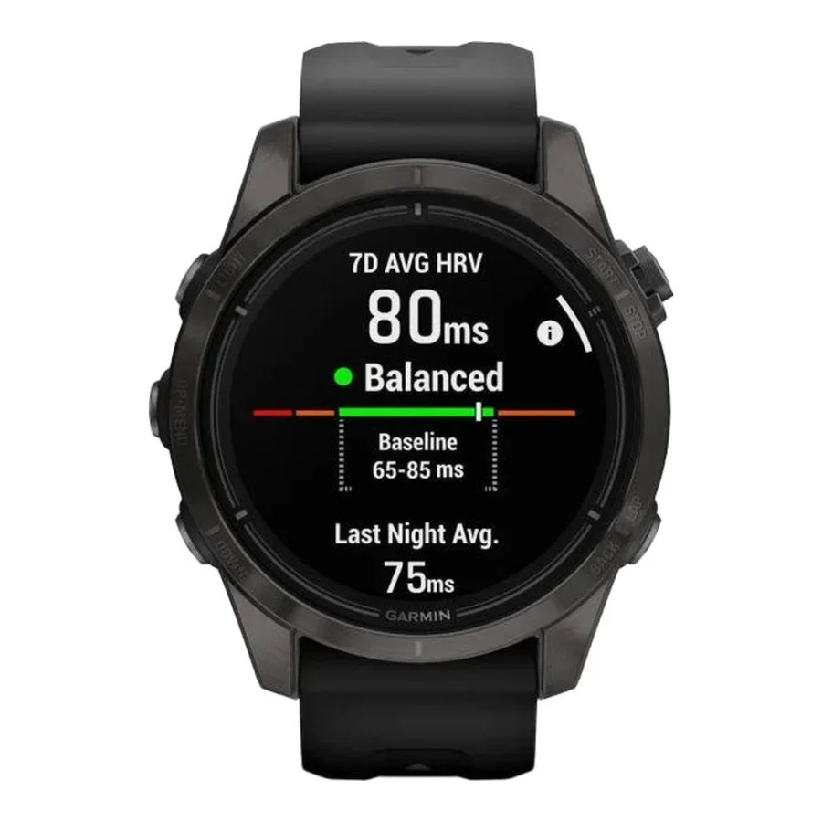 Garmin Epix Pro Gen 2 Sapphire 42mm Carbon G. DLC Ti. with Black Band (010-02802-14/15)