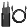 Baseus Super Si Quick Charger 20W Sets Black + Type-C to Lightning (TZCCSUP-B01)
