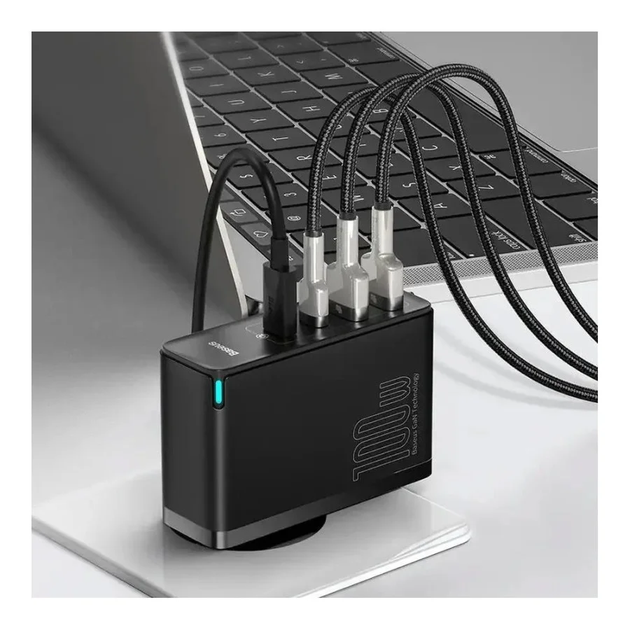 Baseus GaN2 Pro Q.C 2C + Charger Type-C Cable 100W Black (CCGAN2P-L01)