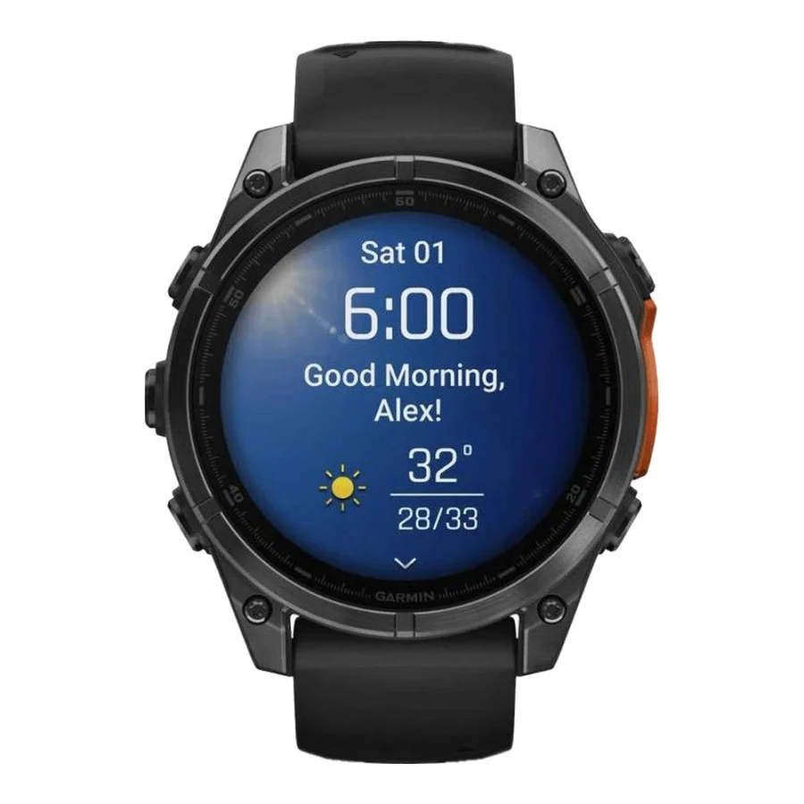Garmin Fenix 8 51mm AMOLED Slate Gray with Black Silicone Band (010-02905-00)