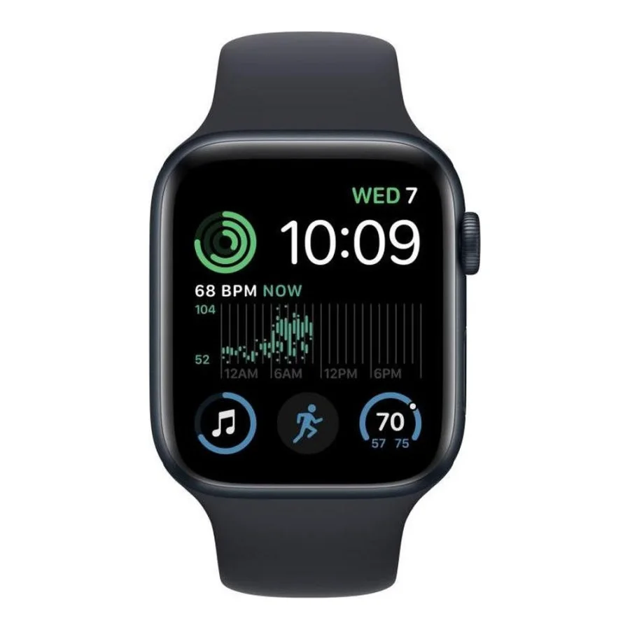 Apple Watch SE 2 GPS 40mm Midnight Aluminum Case w. Midnight S. Band - S/M (MNT73)