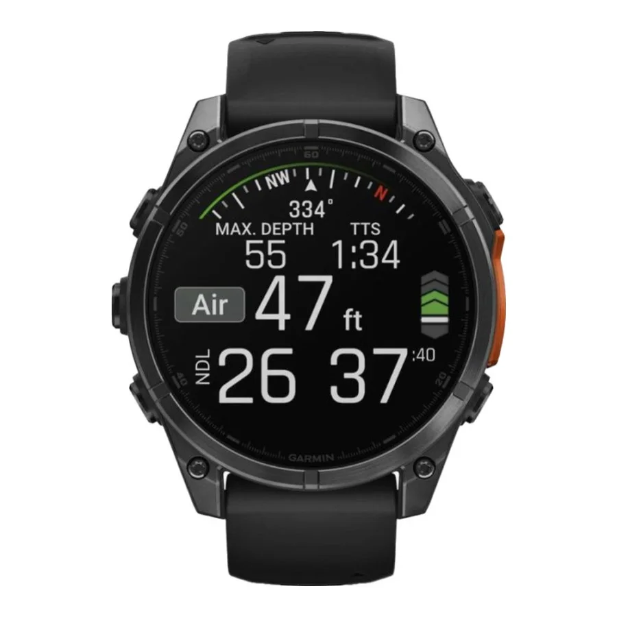 Garmin Fenix 8 51mm AMOLED Slate Gray with Black Silicone Band (010-02905-00)