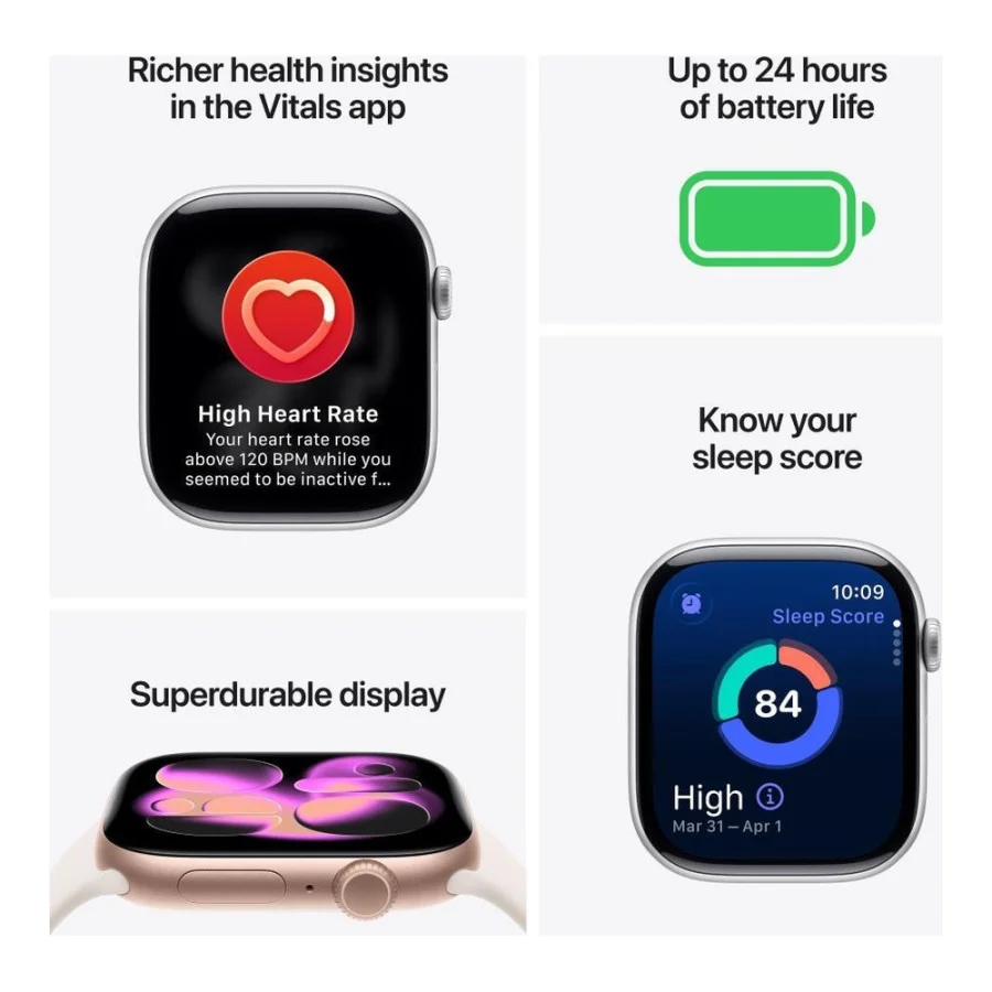 Apple Watch Series 11 GPS + Cellular 42mm Natural Tit. Case w. Natural Milanese Loop (MF8P4)