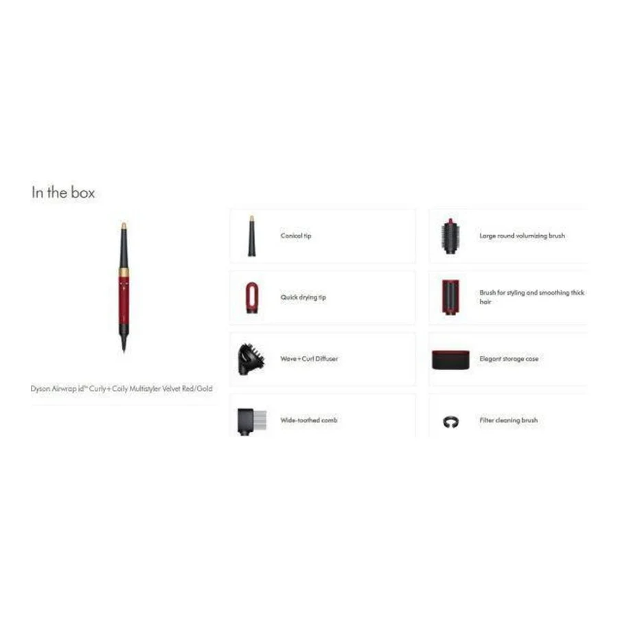 Dyson Airwrap i.d. multi-styler and driver Curly+Coily Red Velvet/Gold (596928-01) (Global Version)