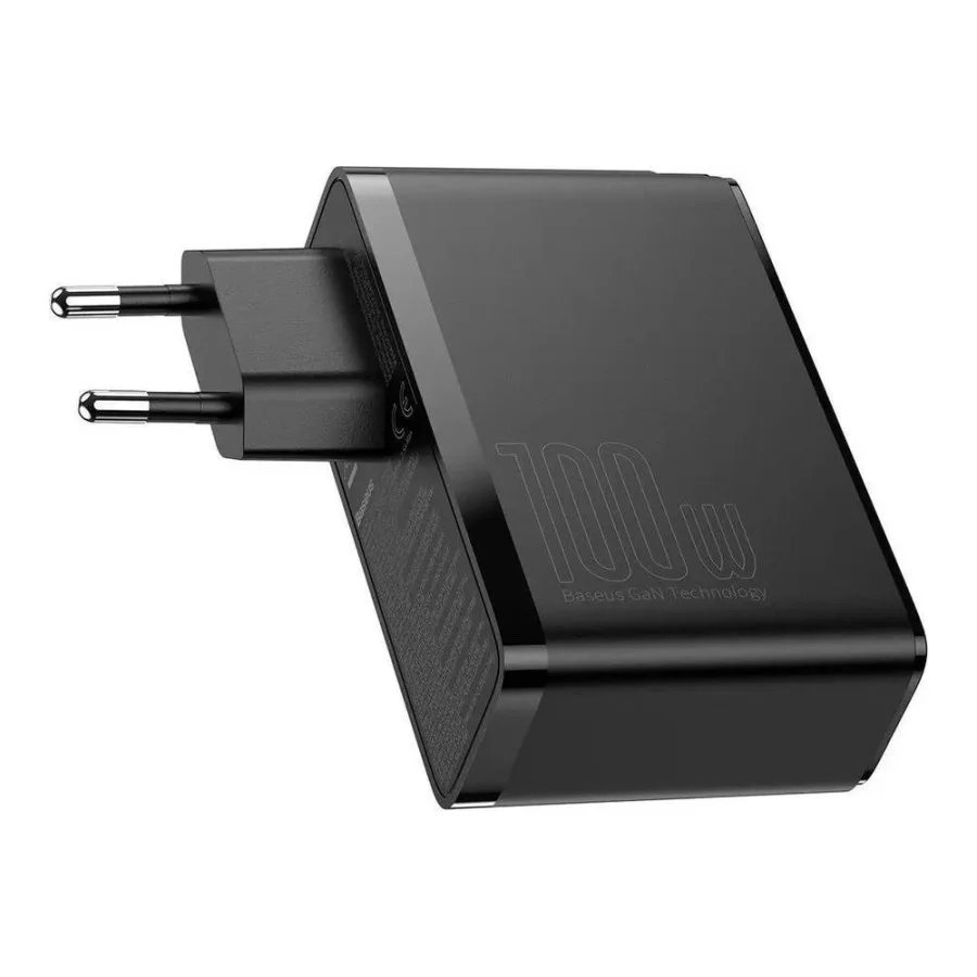 Baseus GaN2 Pro Q.C 2C + Charger Type-C Cable 100W Black (CCGAN2P-L01)
