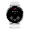 Garmin Venu 3 Silver Stainless Steel Bezel with Whitestone Case and Silicone Band (010-02784-00/50)