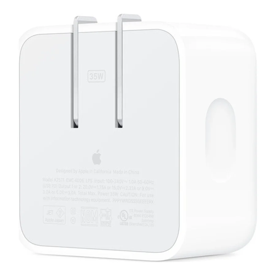 Apple 35W Dual USB-C Port Compact Power Adapter (MNWM3) (High Copy)