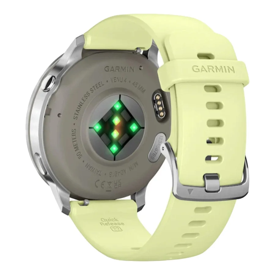 Garmin Venu 4 45 mm Silver with Citron Silicone Band (010-03014-02/42)