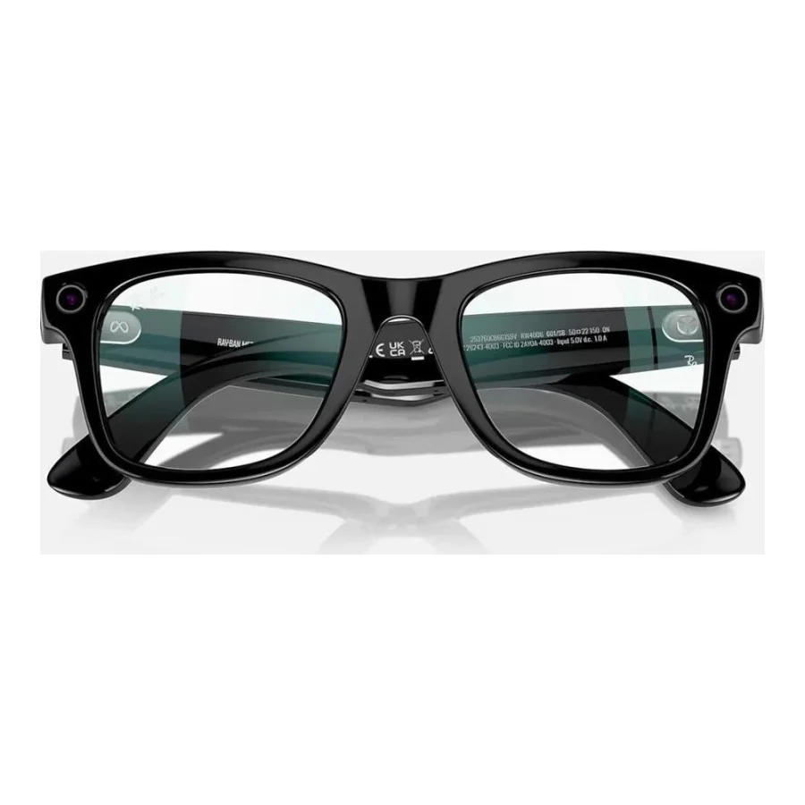 Ray-Ban Смарт-окуляри Meta Wayfarer Shiny Black Frame Clear Lenses (RW4006 601/SB 50-22)
