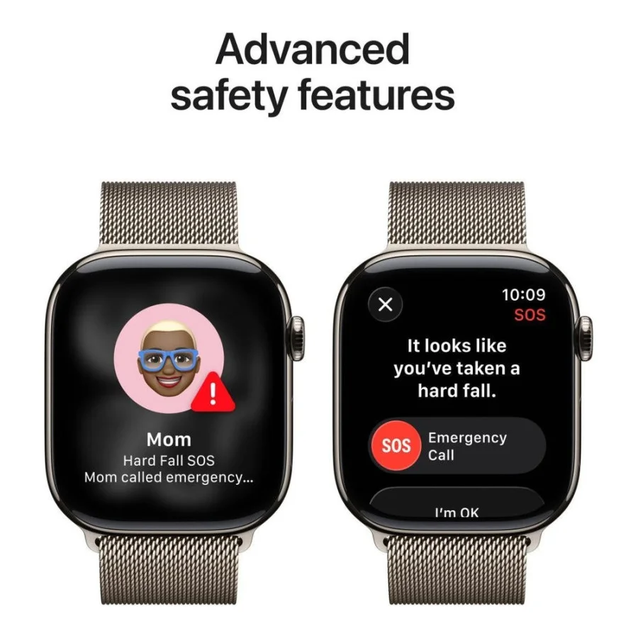 Apple Watch Series 11 GPS + Cellular 42mm Natural Tit. Case w. Natural Milanese Loop (MF8P4)