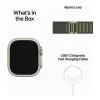 Apple Watch Ultra GPS + Cellular 49mm Titanium Case with Green Alpine Loop - Medium (MQEW3/MQFN3)