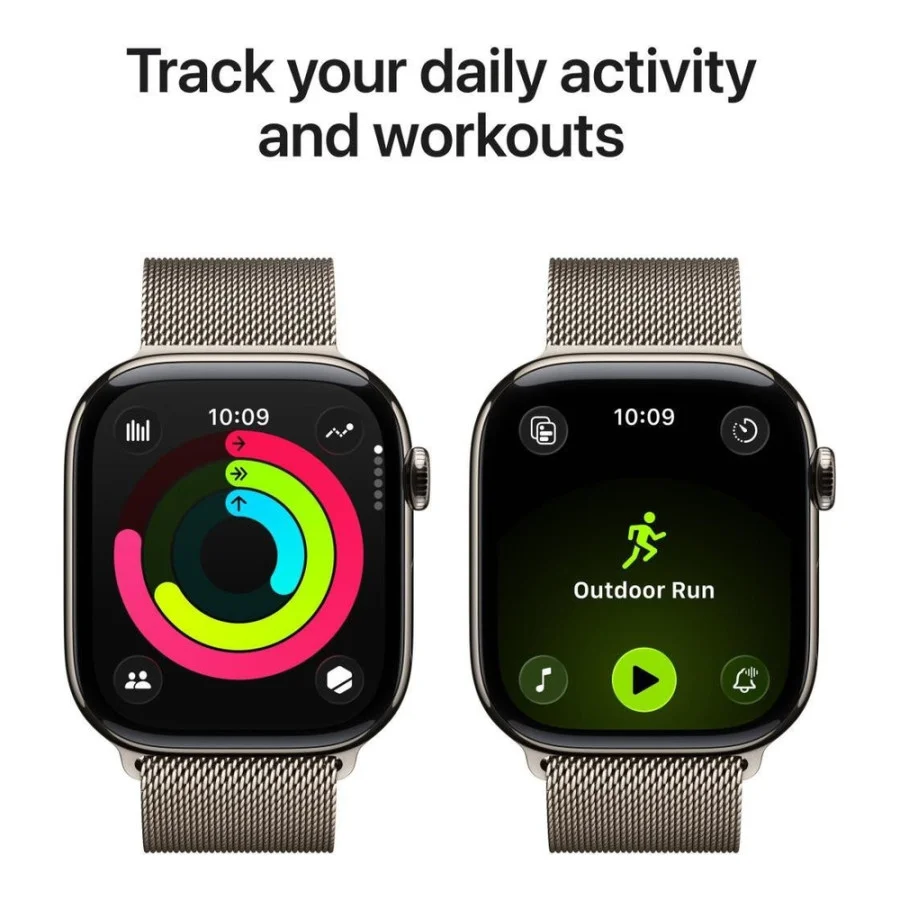 Apple Watch Series 11 GPS + Cellular 42mm Natural Tit. Case w. Natural Milanese Loop (MF8P4)