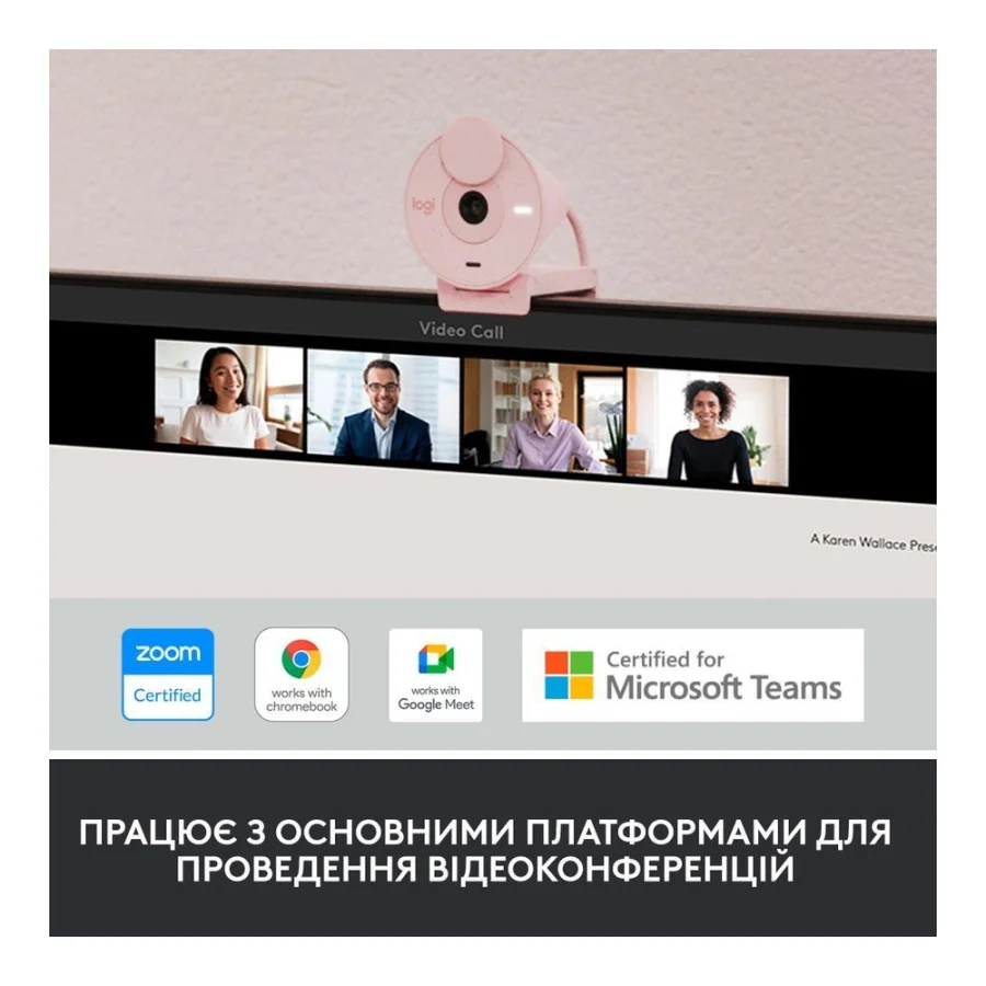 Logitech Brio 300 FHD Rose (960-001448, 960-001449)