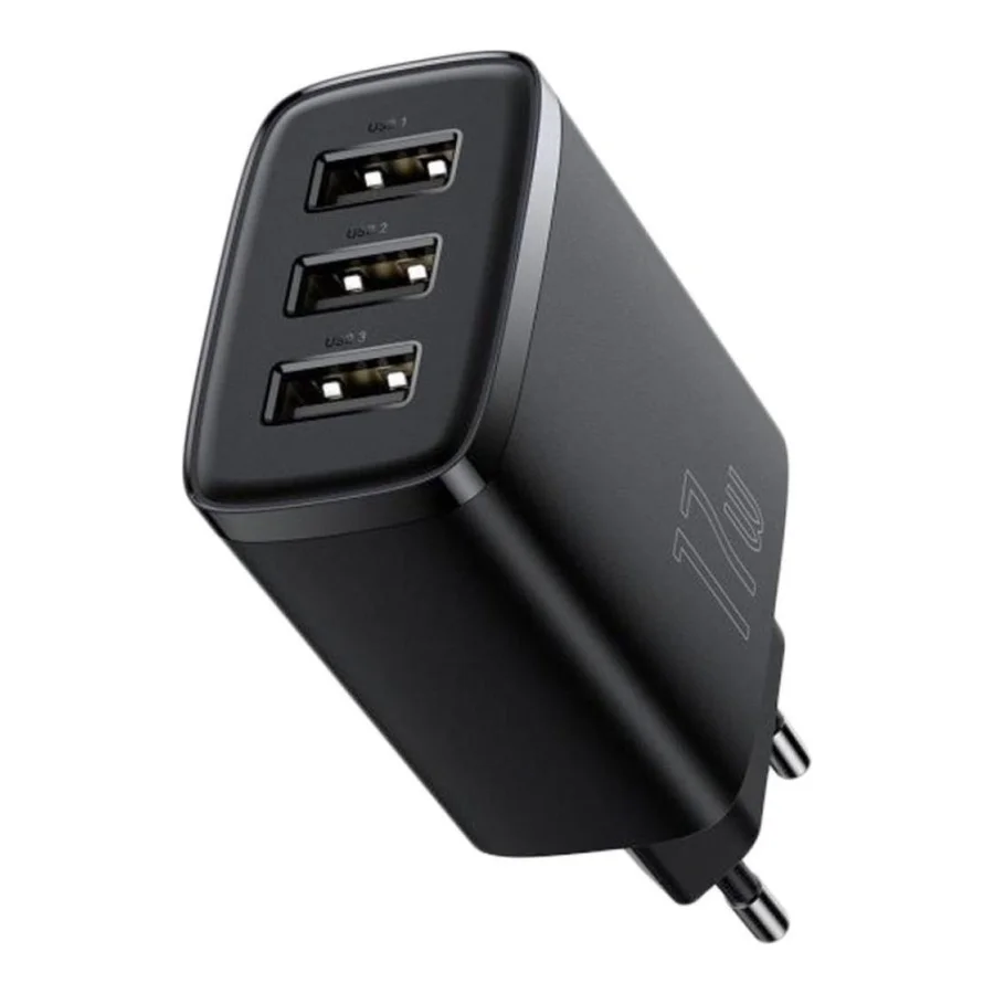 Baseus Compact Charger 3U 17W Black (CCXJ020101)