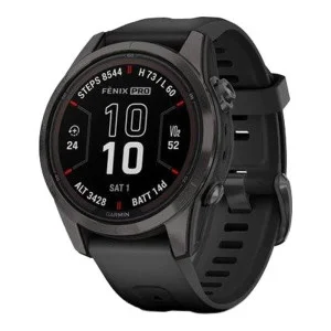 Garmin Fenix 7S Pro Sapphire Solar Carbon G. DLC Tit. with Black Band (010-02776-10/11/54)