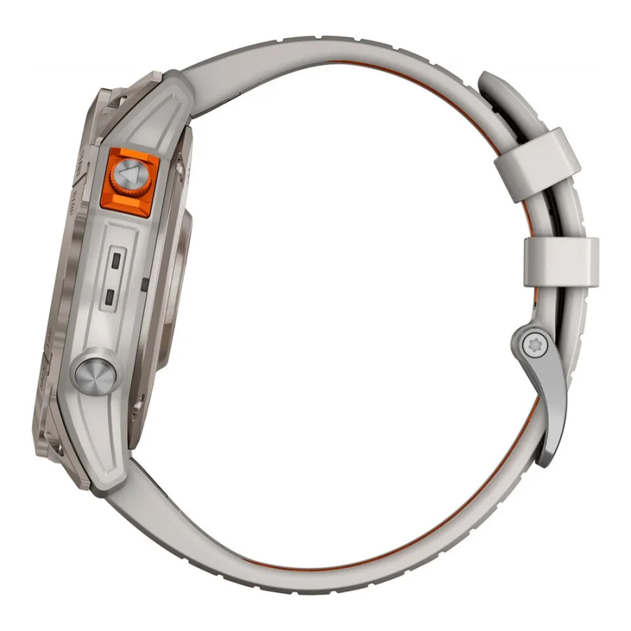 Garmin Fenix 7X Pro Sapphire Solar Titanium w. Fog Gray/Ember O. Band (010-02778-14/15/64)