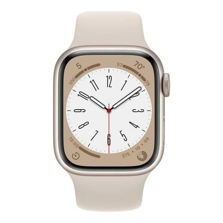 Apple Watch Series 8 GPS 41mm Starlight Aluminum Case with Starlight Sport Band (MNP63)