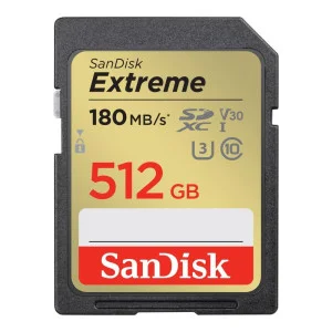 SanDisk 512 GB SDXC UHS-I U3 V30 Extreme (SDSDXVV-512G-GNCIN)