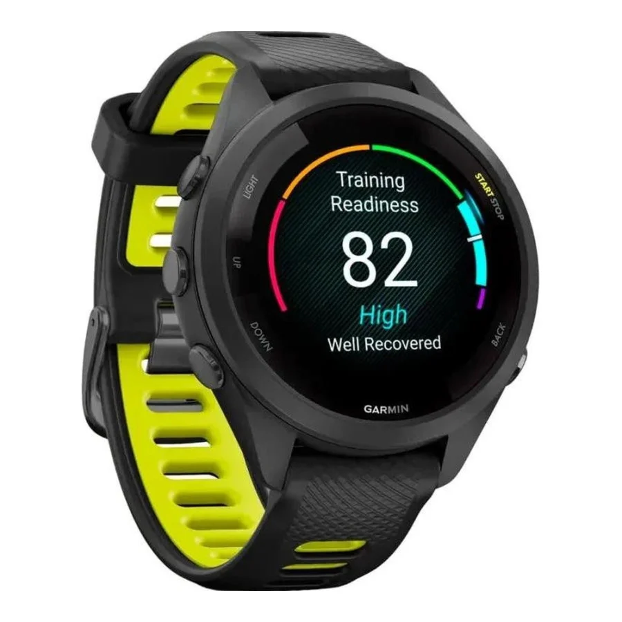 Garmin Forerunner 265S Black Bezel and Case w. Black/Amp Yellow S. Band (010-02810-03/13/53)