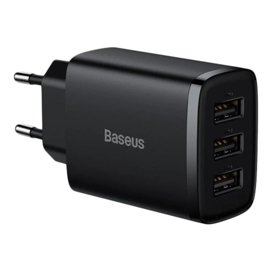 Baseus Compact Charger 3U 17W Black (CCXJ020101)