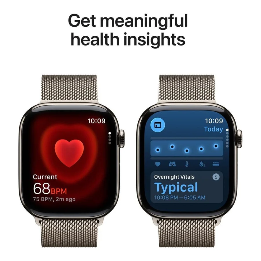 Apple Watch Series 11 GPS + Cellular 42mm Natural Tit. Case w. Natural Milanese Loop (MF8P4)